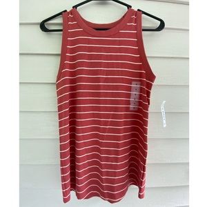 Crew neck striped tank top